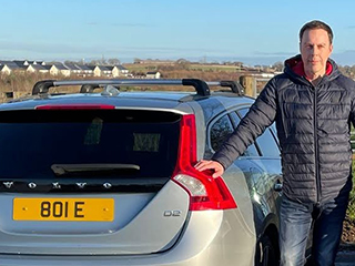 Gordon MacDonald with the number plate 801 E